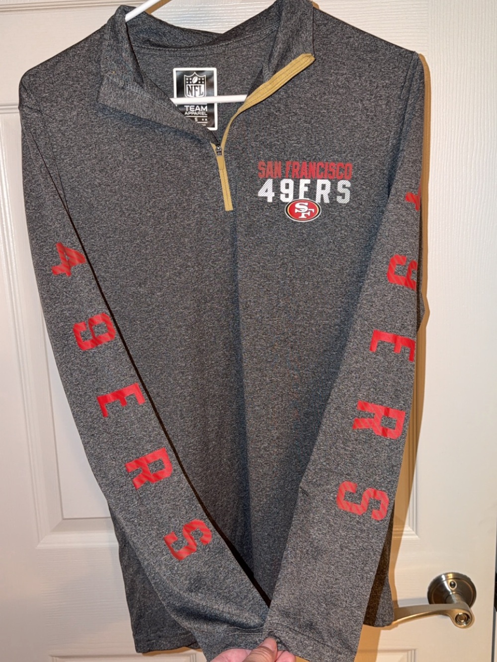 NFL San Francisco 49ers Gray Pullover Quarter Zip